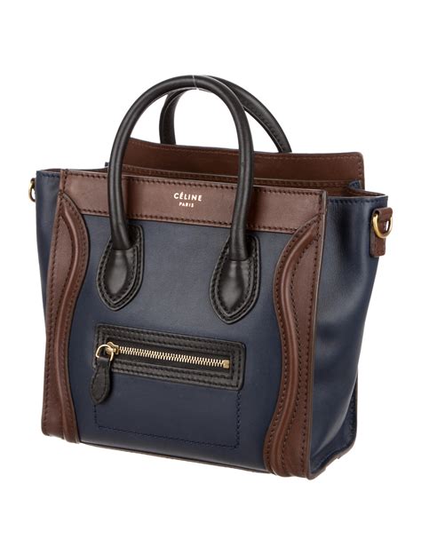 celine tricolor nano luggage|Celine shoulder luggage tote price.